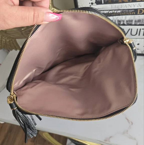 Henri Bendel The Debutant Raffia Clutch Crossbody Bag NWT - Picture 9 of 12